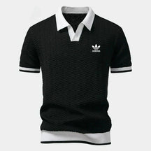 Retro Knit Polo Shirt
