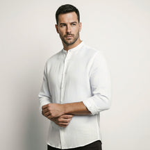 Camisa de Linho Manga Longa Varenne branco