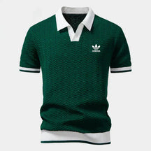 Retro Knit Polo Shirt