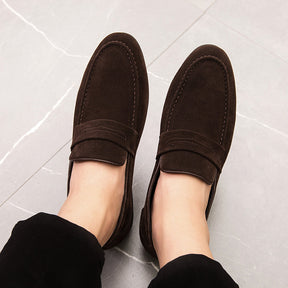 Mocassim Loafer Masculino de Camurça Piazzi Marrom