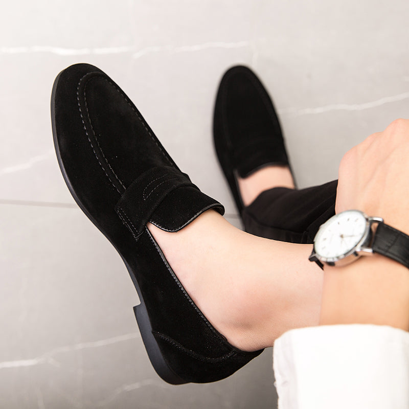Mocassim Loafer Masculino de Camurça Piazzi Preto