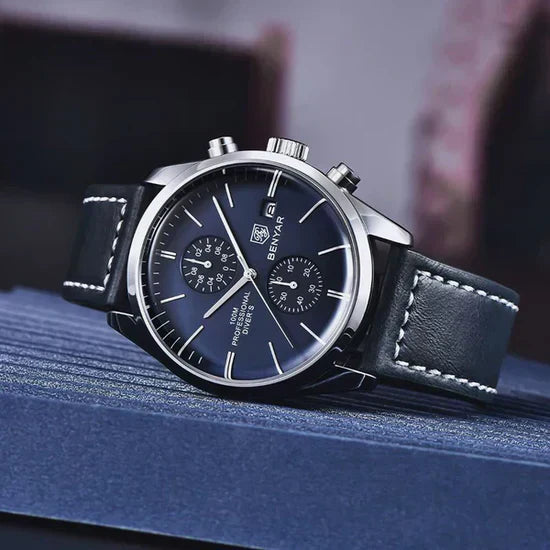 Relogio de Couro Classic Civano azul