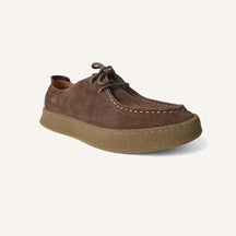 Sapato de Camurca Premium Sola Alta Craffito Marrom